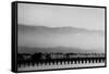 Santa Barbara Pier Mono-John Gusky-Framed Stretched Canvas