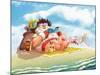 Santa Beach-Nate Owens-Mounted Giclee Print