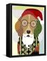 Santa Beagle-Lanre Adefioye-Framed Stretched Canvas