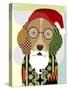 Santa Beagle-Lanre Adefioye-Stretched Canvas