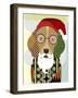 Santa Beagle-Lanre Adefioye-Framed Giclee Print