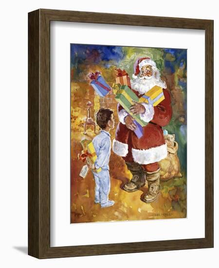 Santa Bearing Gifts-Hal Frenck-Framed Giclee Print