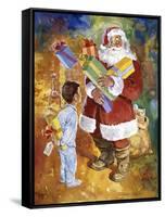 Santa Bearing Gifts-Hal Frenck-Framed Stretched Canvas