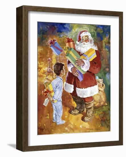 Santa Bearing Gifts-Hal Frenck-Framed Giclee Print