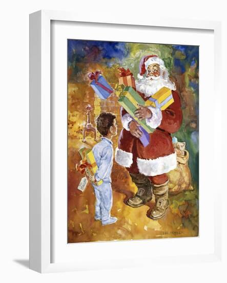 Santa Bearing Gifts-Hal Frenck-Framed Giclee Print