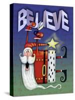 Santa Believe Letters-Margaret Wilson-Stretched Canvas