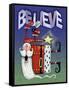 Santa Believe Letters-Margaret Wilson-Framed Stretched Canvas