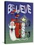 Santa Believe Letters-Margaret Wilson-Stretched Canvas