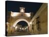 Santa Catalina Arch by Night, Antigua, UNESCO World Heritage Site, Guatemala, Central America-Sergio Pitamitz-Stretched Canvas