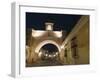 Santa Catalina Arch by Night, Antigua, UNESCO World Heritage Site, Guatemala, Central America-Sergio Pitamitz-Framed Photographic Print