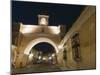 Santa Catalina Arch by Night, Antigua, UNESCO World Heritage Site, Guatemala, Central America-Sergio Pitamitz-Mounted Photographic Print