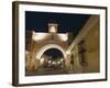 Santa Catalina Arch by Night, Antigua, UNESCO World Heritage Site, Guatemala, Central America-Sergio Pitamitz-Framed Photographic Print