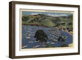 Santa Catalina, California - View of the Isthmus Harbor-Lantern Press-Framed Art Print