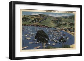 Santa Catalina, California - View of the Isthmus Harbor-Lantern Press-Framed Art Print