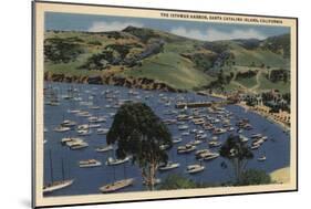 Santa Catalina, California - View of the Isthmus Harbor-Lantern Press-Mounted Art Print
