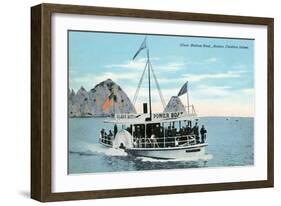 Santa Catalina Island, California - Glass Bottom Boat on Avalon Bay-Lantern Press-Framed Art Print