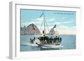 Santa Catalina Island, California - Glass Bottom Boat on Avalon Bay-Lantern Press-Framed Art Print