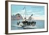 Santa Catalina Island, California - Glass Bottom Boat on Avalon Bay-Lantern Press-Framed Art Print