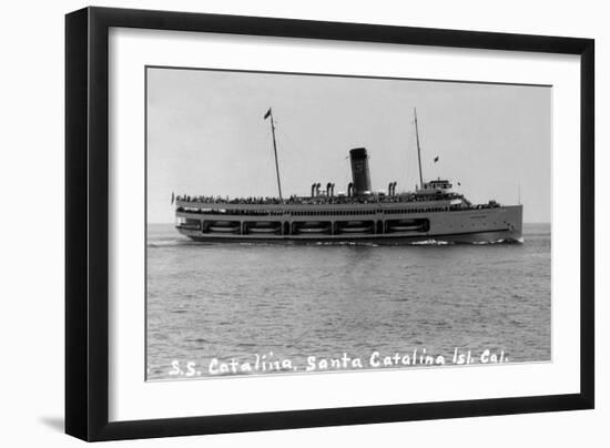 Santa Catalina Island, California - SS Catalina Ship-Lantern Press-Framed Art Print