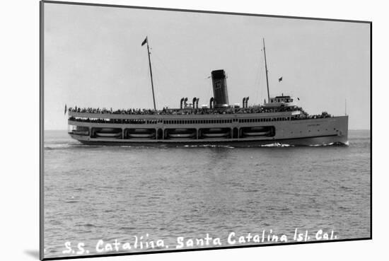 Santa Catalina Island, California - SS Catalina Ship-Lantern Press-Mounted Art Print