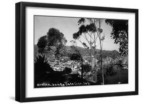 Santa Catalina Island, California - View of Avalon-Lantern Press-Framed Art Print