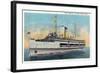 Santa Catalina Island, California - View of Steamer Catalina-Lantern Press-Framed Art Print