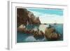 Santa Catalina Island, California - View of the Seal Rocks-Lantern Press-Framed Art Print