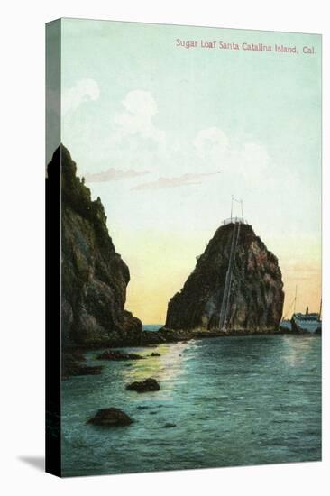 Santa Catalina Island, California - View of the Sugar Loaf-Lantern Press-Stretched Canvas
