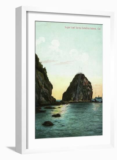 Santa Catalina Island, California - View of the Sugar Loaf-Lantern Press-Framed Art Print