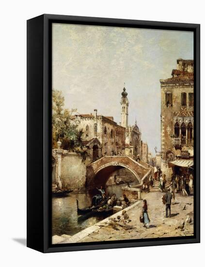 Santa Catarina Canal, Venice-Franz Richard Unterberger-Framed Stretched Canvas