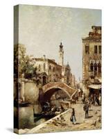 Santa Catarina Canal, Venice-Franz Richard Unterberger-Stretched Canvas