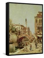 Santa Catarina Canal, Venice-Franz Richard Unterberger-Framed Stretched Canvas