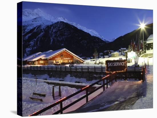 Santa Caterina Valfurva at Dusk, Valtellina, Lombardy, Italy, Europe-Vincenzo Lombardo-Stretched Canvas