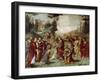 Santa Cecilia Giving Her Possessions to the Poor, Ca 1506-Lorenzo Costa-Framed Giclee Print