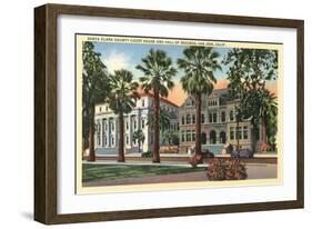 Santa Clara County Court House, San Jose, California-null-Framed Art Print