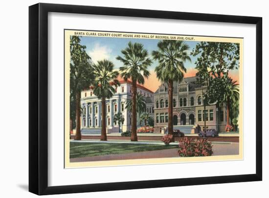 Santa Clara County Court House, San Jose, California-null-Framed Art Print