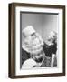 Santa Claus and 5 Year Old Demonstrating Right Way to Hold Child-Martha Holmes-Framed Photographic Print