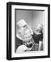 Santa Claus and 5 Year Old Demonstrating Right Way to Hold Child-Martha Holmes-Framed Photographic Print