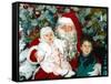 Santa Claus and Children-null-Framed Stretched Canvas