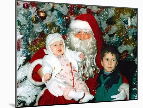 Santa Claus and Children-null-Mounted Photo