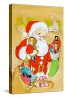 Santa Claus Delivers-Irene Geiger-Stretched Canvas