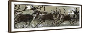 Santa Claus in His Sleigh-English School-Framed Premium Giclee Print