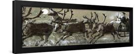 Santa Claus in His Sleigh-English School-Framed Giclee Print