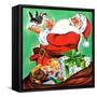 Santa Claus Is Coming to Town - Jack & Jill-Irma Wilde-Framed Stretched Canvas