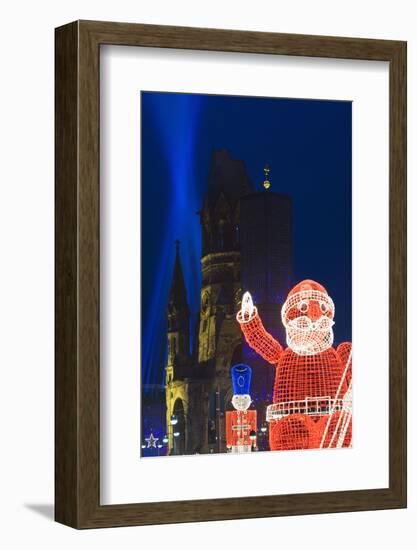 Santa Claus Lights in Berlin Christmas Market-Jon Hicks-Framed Photographic Print