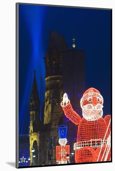 Santa Claus Lights in Berlin Christmas Market-Jon Hicks-Mounted Photographic Print