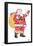 Santa Claus Merry Christmas Text Poster-null-Framed Poster