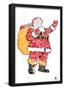 Santa Claus Merry Christmas Text Poster-null-Framed Poster