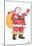 Santa Claus Merry Christmas Text Poster-null-Mounted Poster