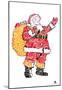 Santa Claus Merry Christmas Text Poster-null-Mounted Poster